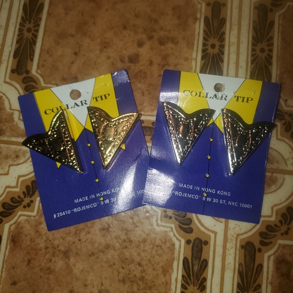 collar tip Other Vintage Western Gold And Silver Collar Tips Old